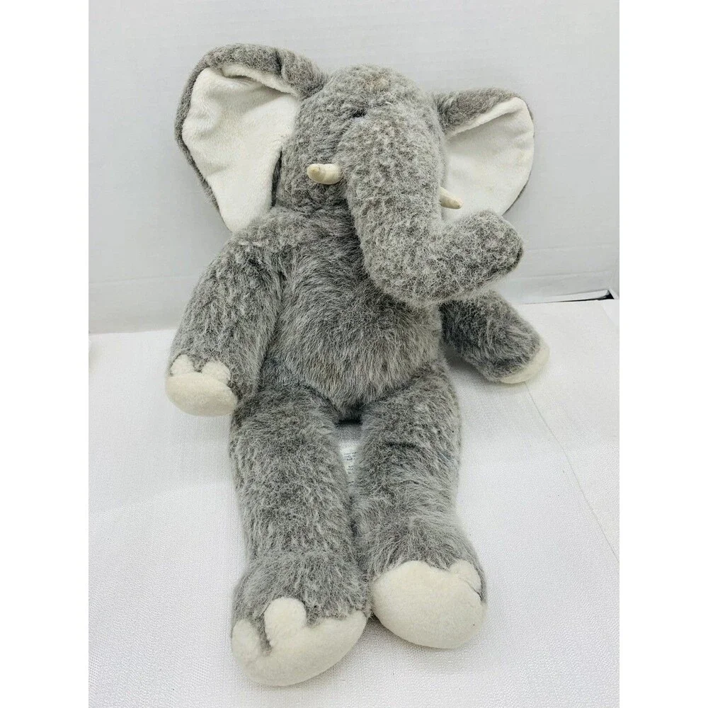 BUILD A BEAR VINTAGE 1997 PLUSH GREY ELEPHANT W/ TUSKS 17